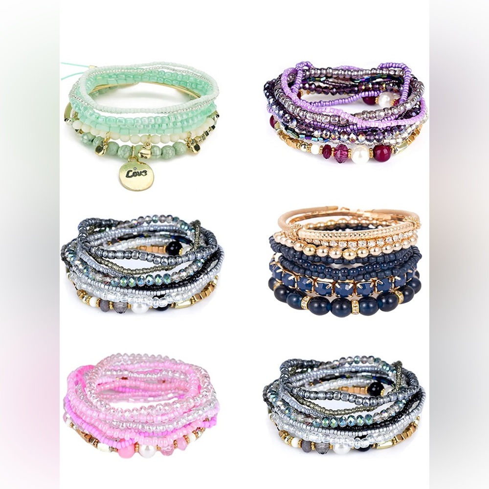 6-Set Bohemian Bracelets